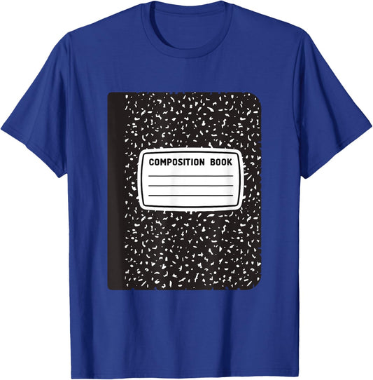 Composition Book Halloween Costume for Teachers Students Women Kids T-Shirt - T-Shirt | Royal