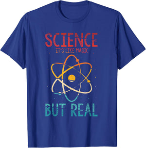Science Its Like Magic But Real Science Teacher Science Gift Men Women Kids T-Shirt - T-Shirt | Royal