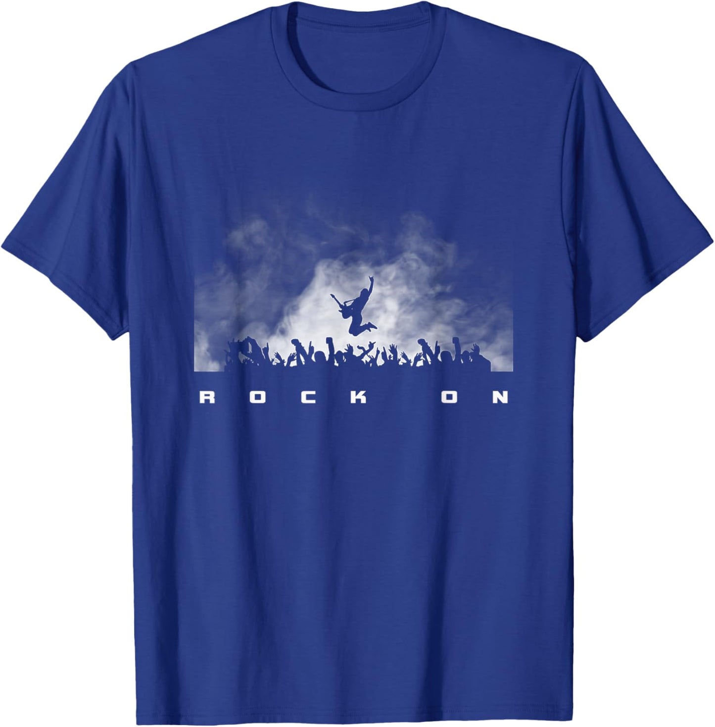 Rock On Rock and Roll Guitar Player T-Shirt - T-Shirt | Royal