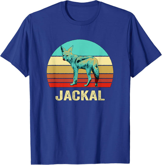 Vintage Retro Style Sunset Jackal T-Shirt - T-Shirt | Royal