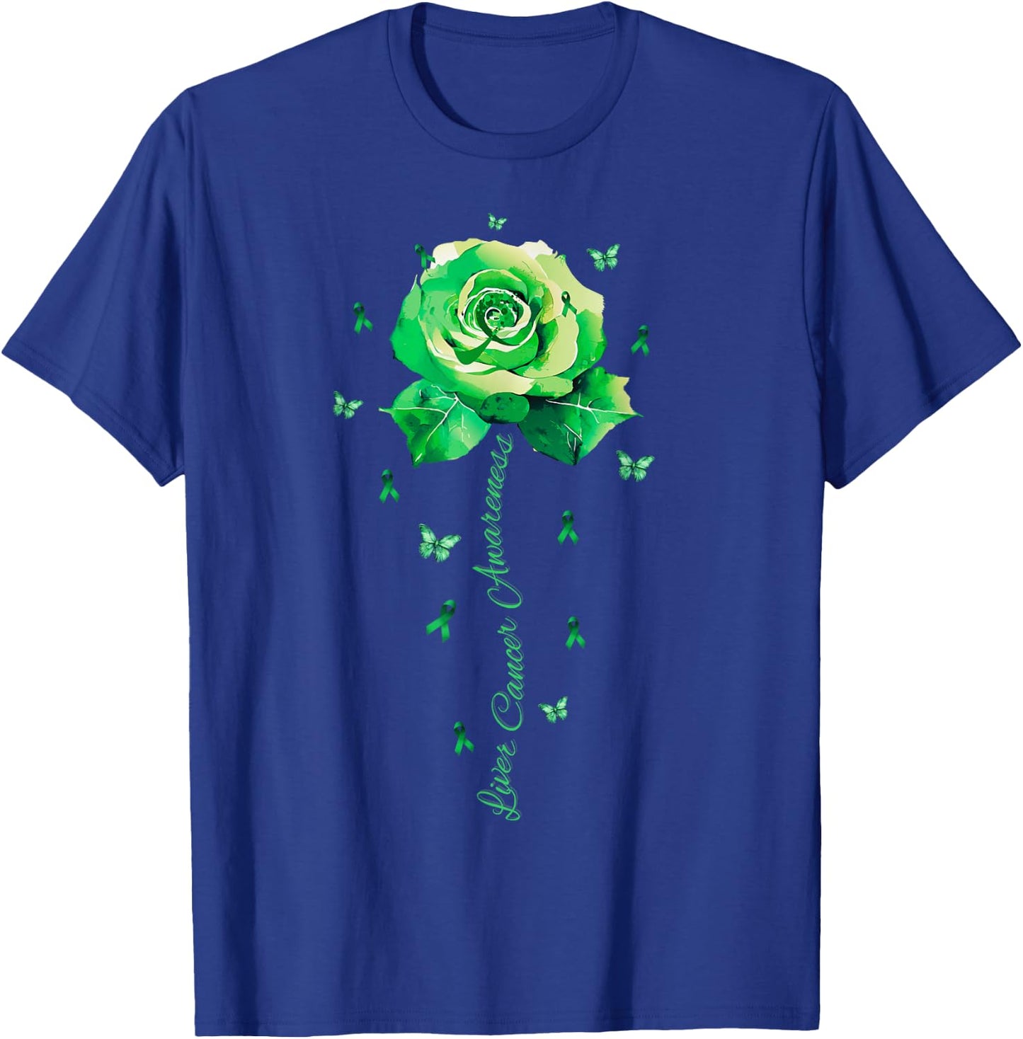 Flower Liver Cancer Awareness Shirt T-Shirt - T-Shirt | Royal