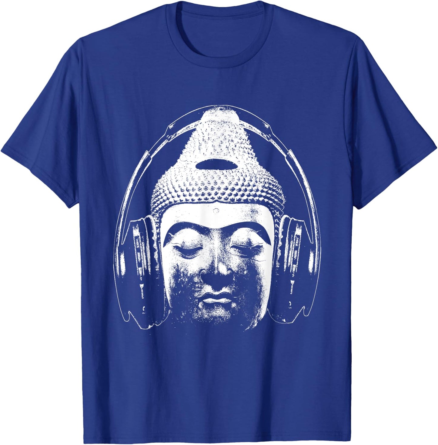Buddha Wear Headphones funny DJ Music Headphones T-Shirt - T-Shirt | Royal