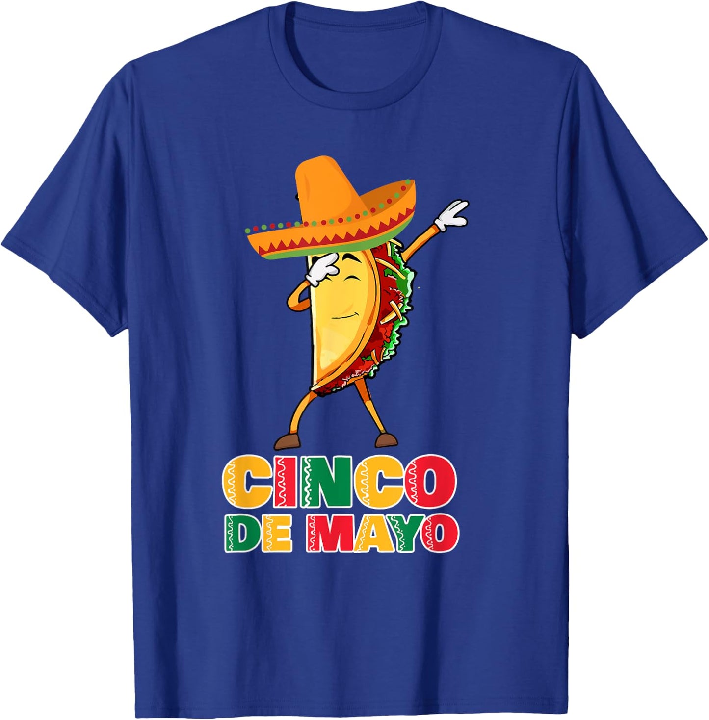 Funny Dabbing Taco Sombrero Kids Party Fiesta Cinco de Mayo T-Shirt - T-Shirt | Royal