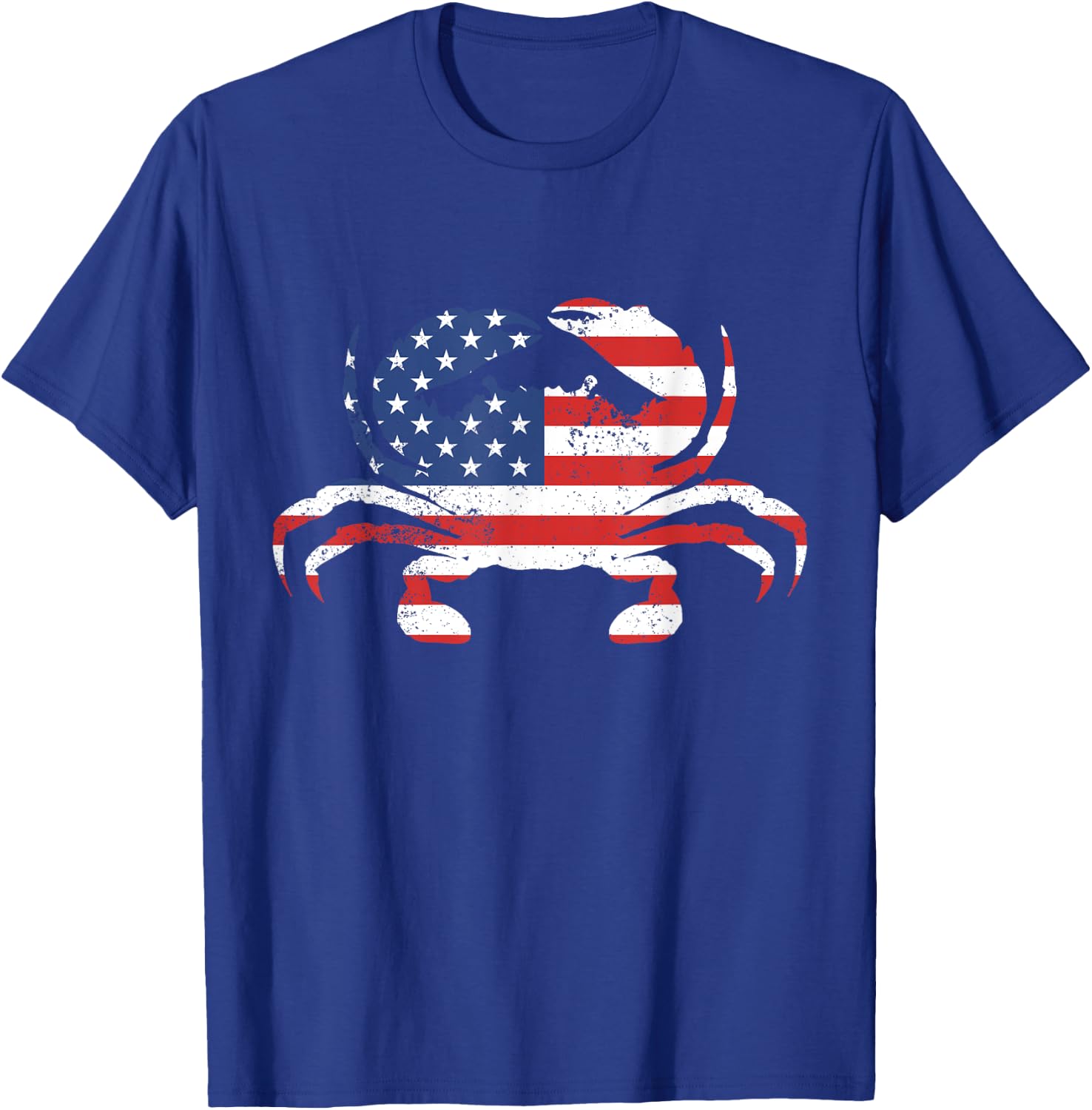 American Flag Crab Blue Crab Seafood USA Crab Meat Lover T-Shirt - T-Shirt | Royal
