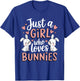 Just A Girl Who Loves Bunnies Bunny Lover Rabbit Bunny T-Shirt - T-Shirt | Royal