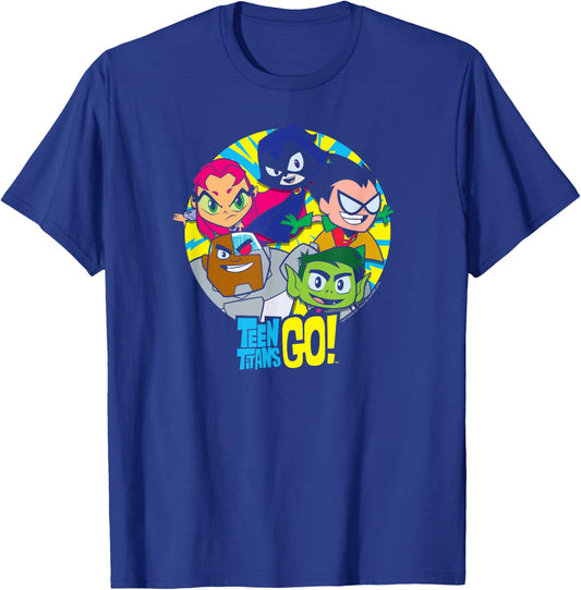 Teen Titans Go! Go Go Group Small T-Shirt - T-Shirt | Royal