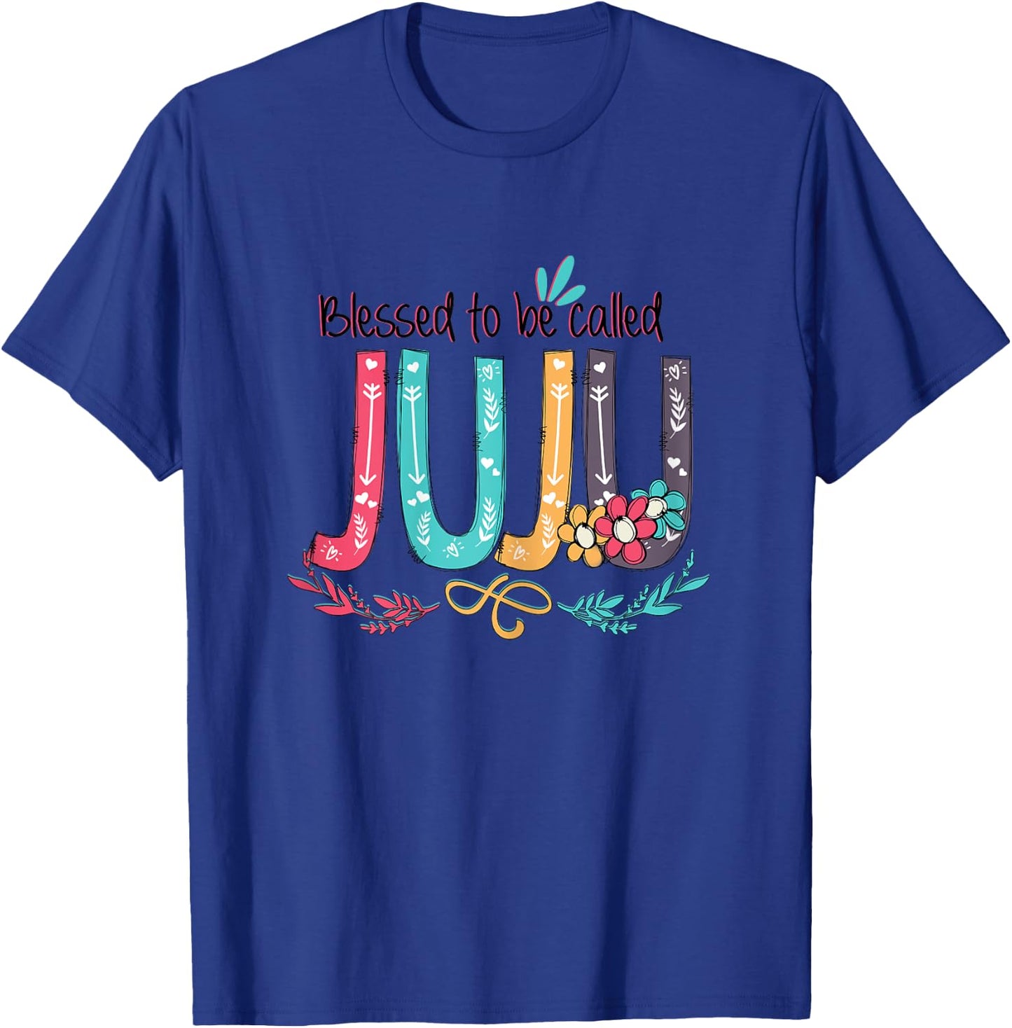 Blessed to be called Juju Colorful gifts-Grandma T-Shirt - T-Shirt | Royal