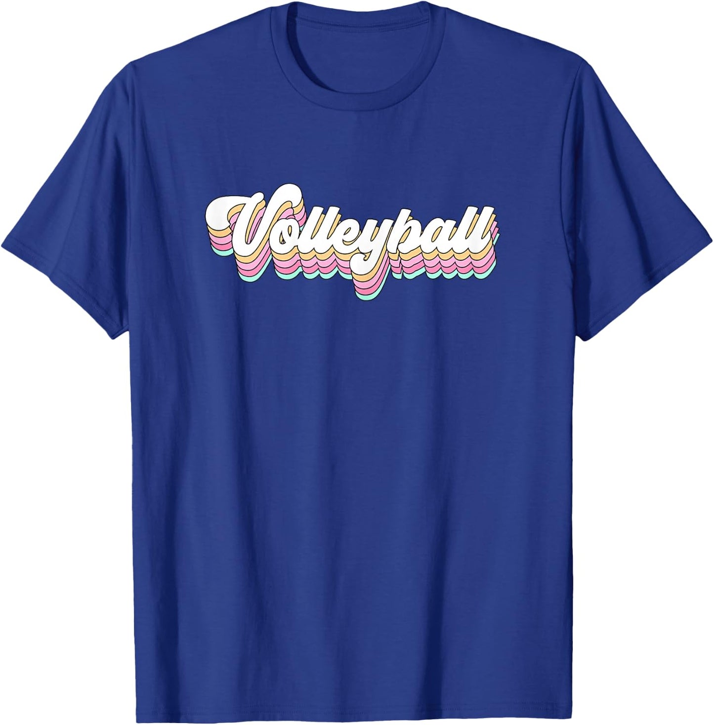 Retro Volleyball Pastel Aesthetic Teen Girls Women Groovy T-Shirt - T-Shirt | Royal
