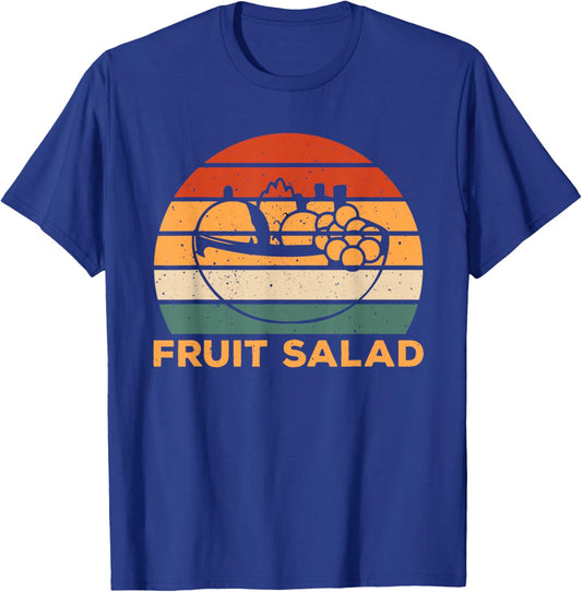 Retro Fruit Salad Bowl Costume For Fruits Lover T-Shirt - T-Shirt | Royal