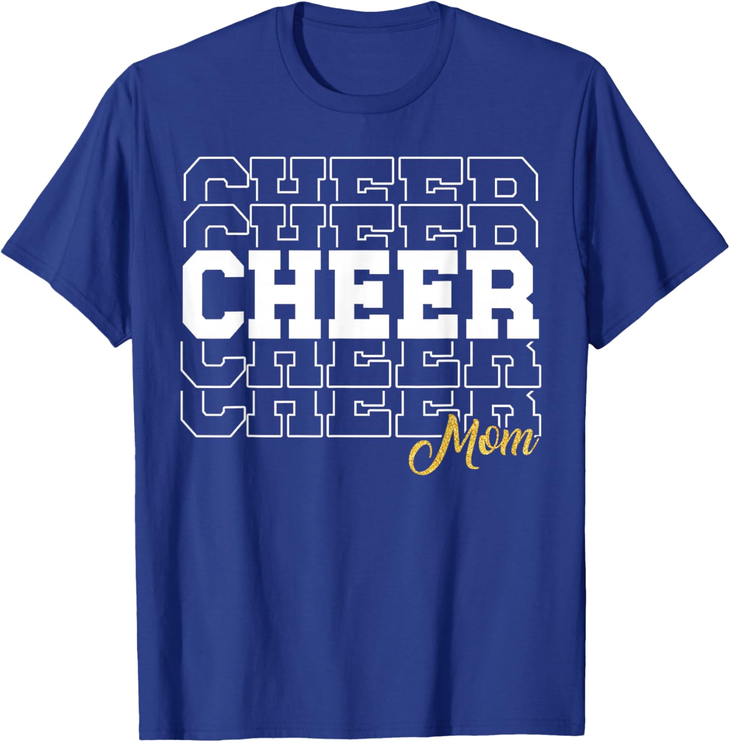 Cheer Mom Biggest Fan Cheerleader Girls Women Cheerleading T-Shirt - T-Shirt | Royal