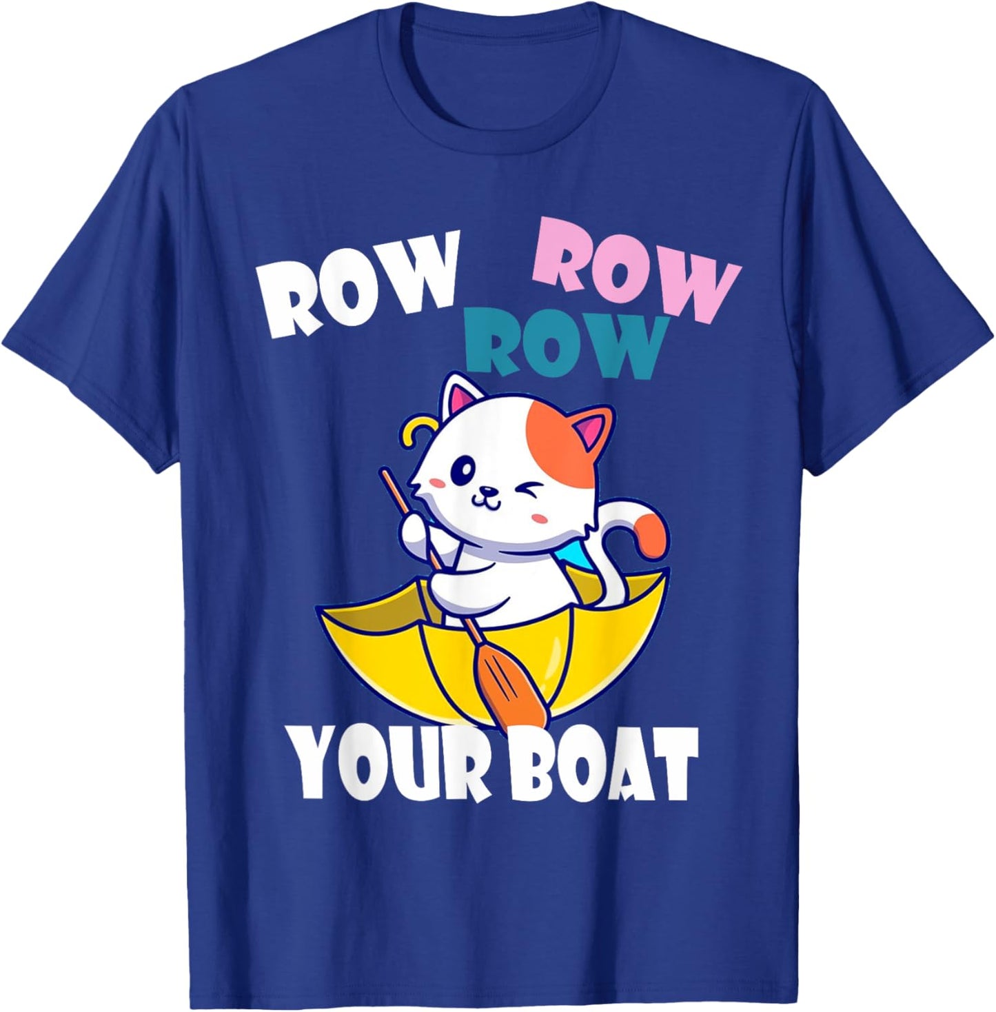 Row Row Row Your Boat Cute Unicorn Funny Kids T-Shirt - T-Shirt | Royal
