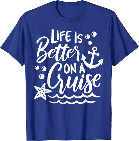 Life Is Better On A Cruise Family Vacation Matching Group T-Shirt - T-Shirt | Royal