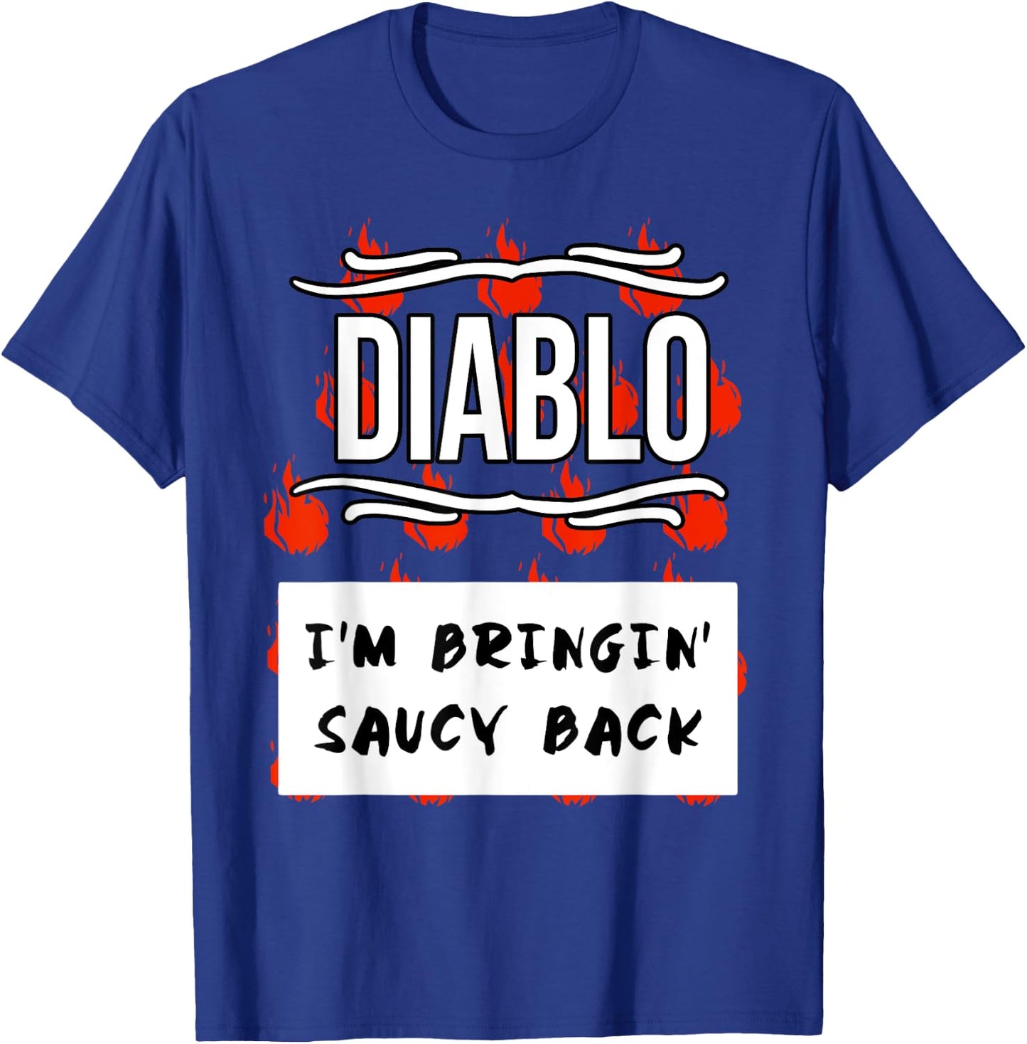 HOT SAUCES Group Halloween Costumes Taco DIABLO SAUCE T-Shirt - T-Shirt | Royal