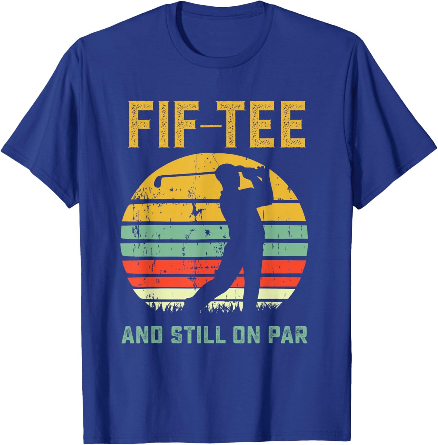 Funny 50th Birthday Golf Pun Golfing 50 Year Old Golfer T-Shirt - T-Shirt | Royal
