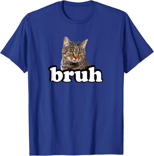 Bruh Bro Kids Brown Tabby Cat Lover T-Shirt - T-Shirt | Royal
