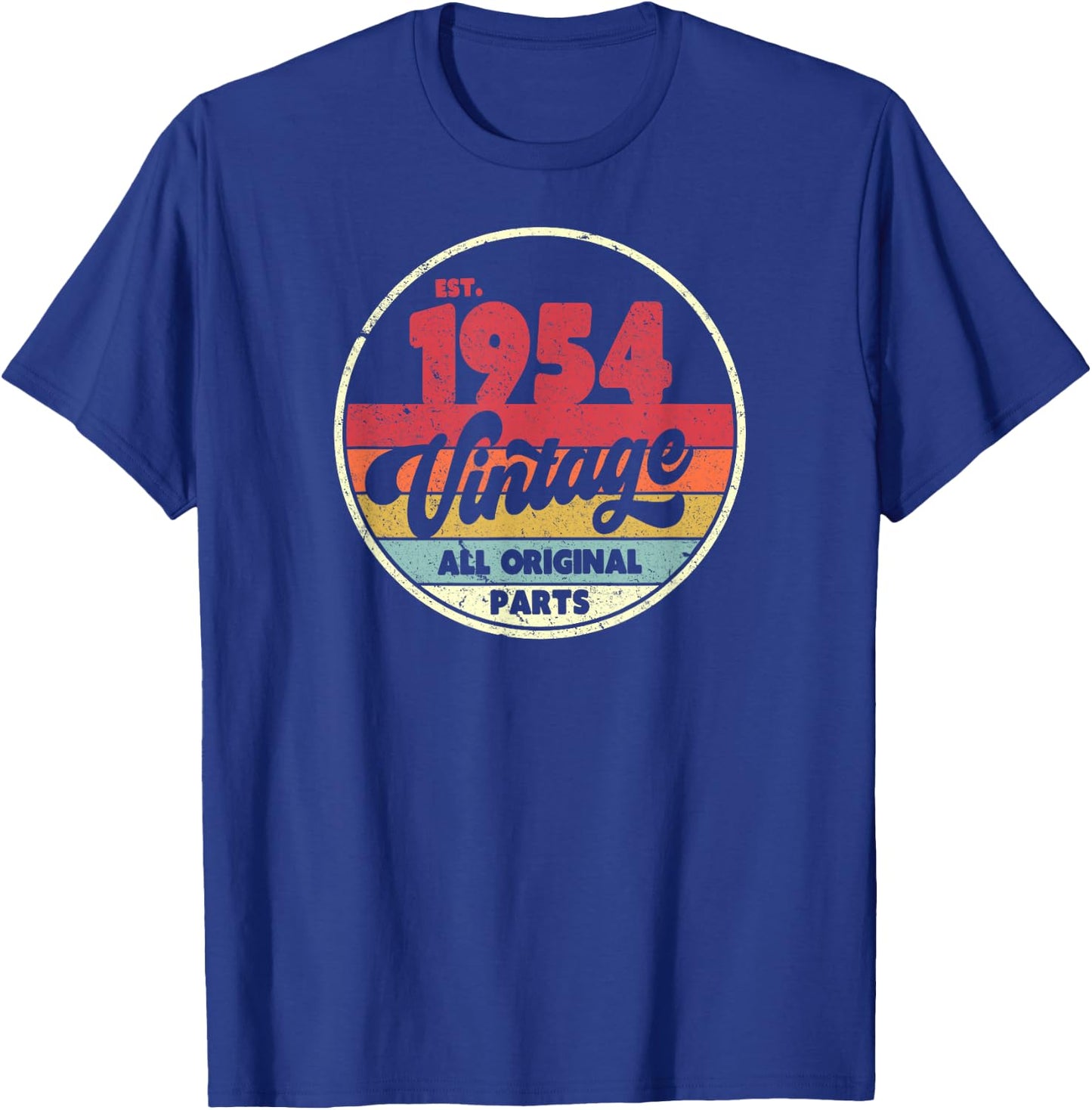 1954 Vintage Shirt, Birthday Gift . Retro Style T-Shirt - T-Shirt | Royal