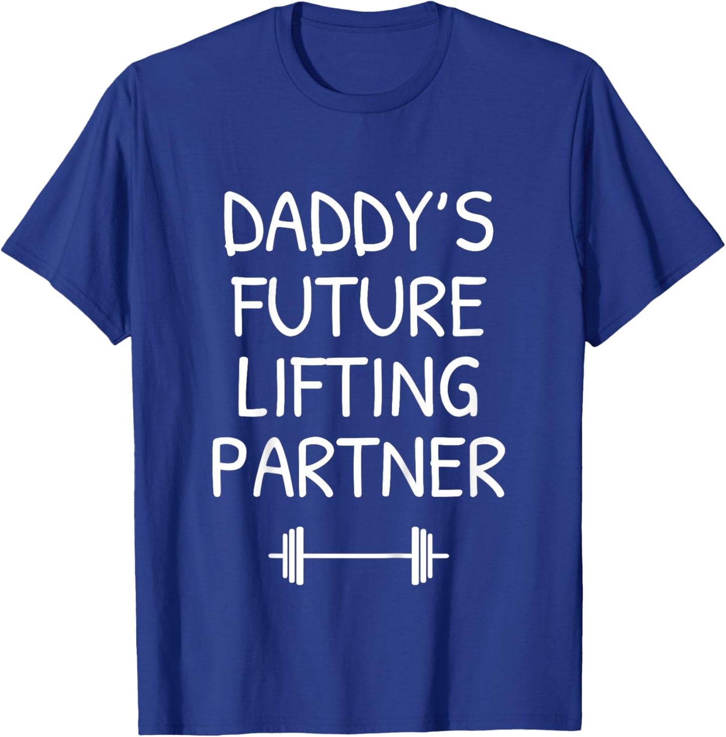 Kids Daddy's Future Lifting Partner Barbell Funny T-Shirt - T-Shirt | Royal
