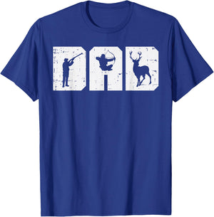 Dad Shooting Archery Deer Archer Bow Hunting Hunter Men Gift T-Shirt - T-Shirt | Royal