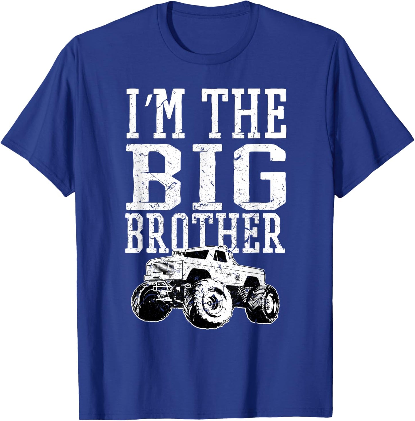 I'm The Big Brother Monster Truck Kids Boys Bro T-Shirt - T-Shirt | Royal