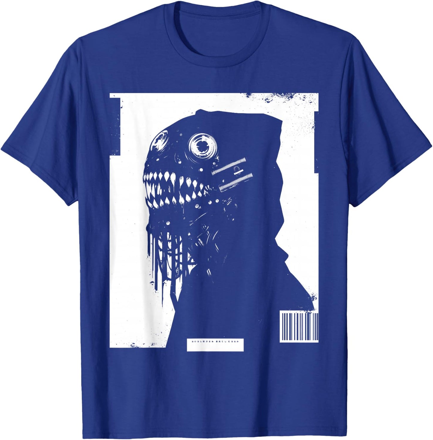 Horror Techwear Ghoul Futuristic Grunge Cybergoth Gothic T-Shirt - T-Shirt | Royal