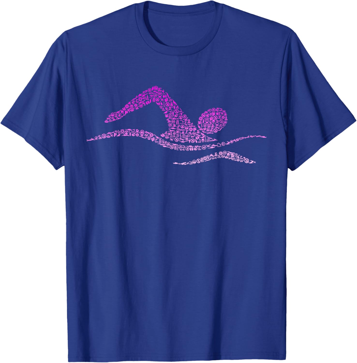 Silhouette Icon Swimmer Shirt | Girls Swimming T-Shirt - T-Shirt | Royal