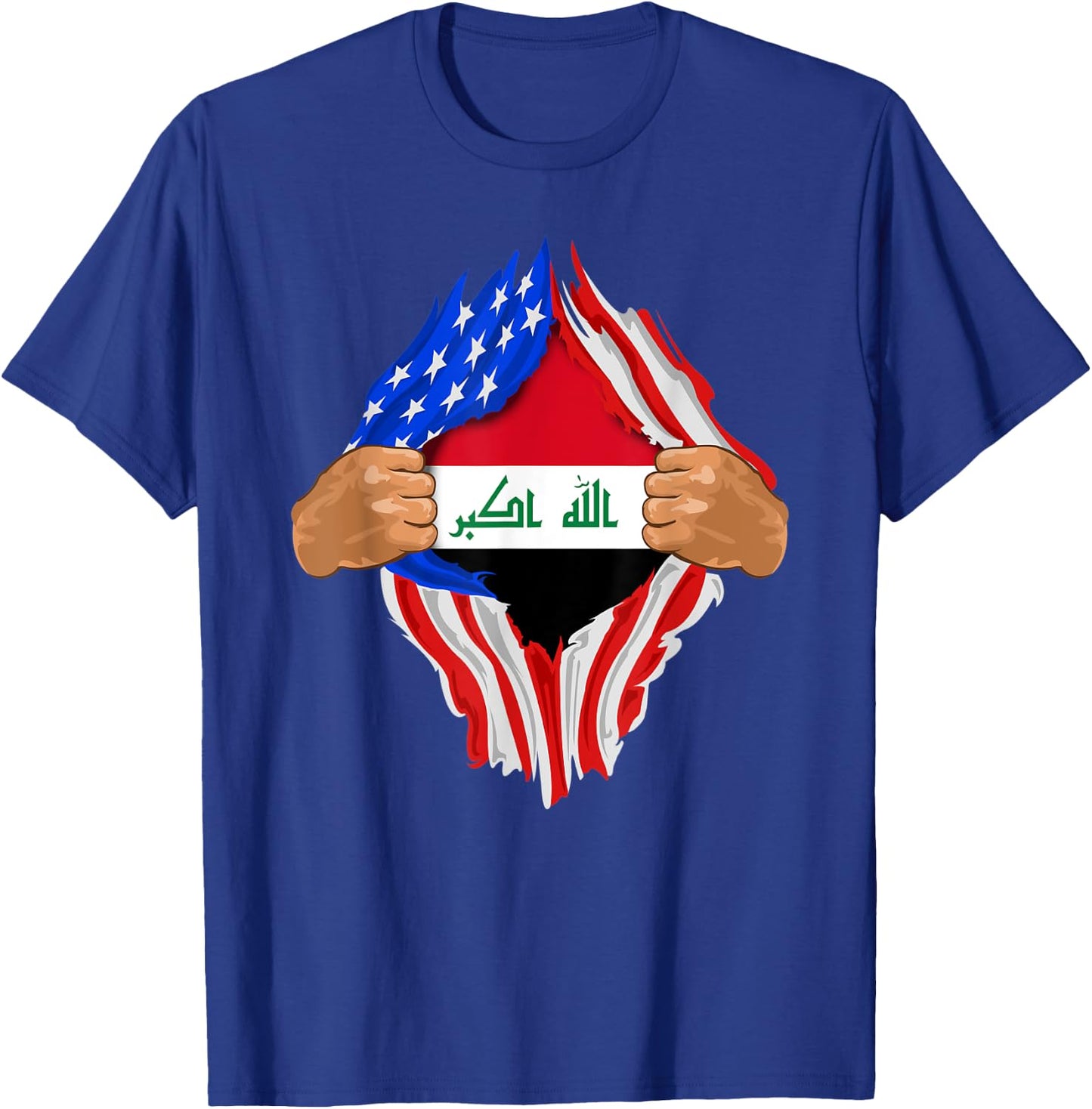 Iraqi Blood Inside Me | Iraq Flag Gift T-Shirt - T-Shirt | Royal