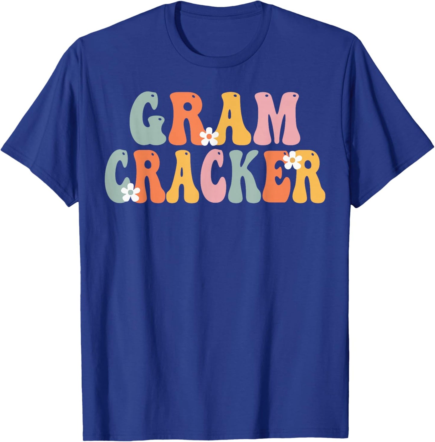GRAM-CRACKER Retro Groovy Mom Cute Mothers Day Funny Grandma T-Shirt - T-Shirt | Royal
