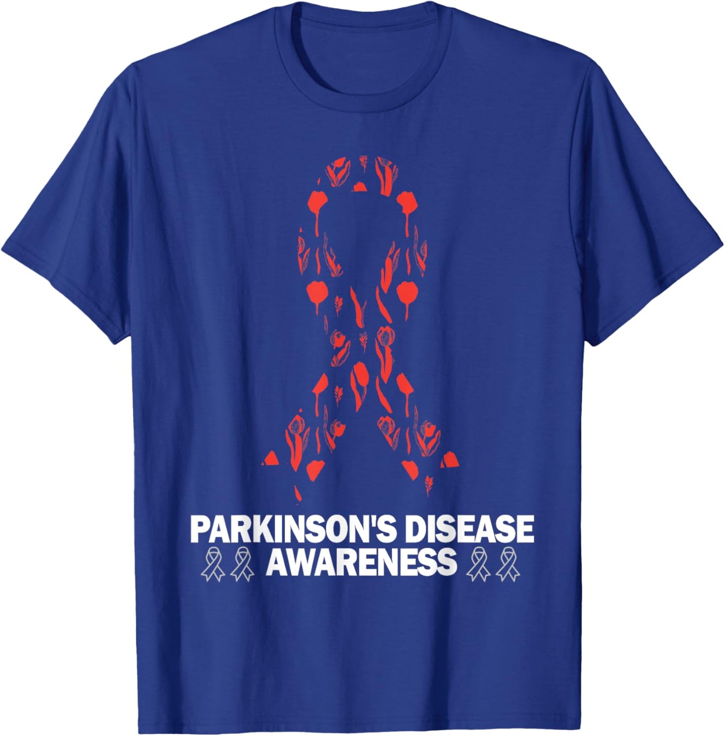 Parkinson's Disease Awareness April Month Red Tulip T-Shirt - T-Shirt | Royal