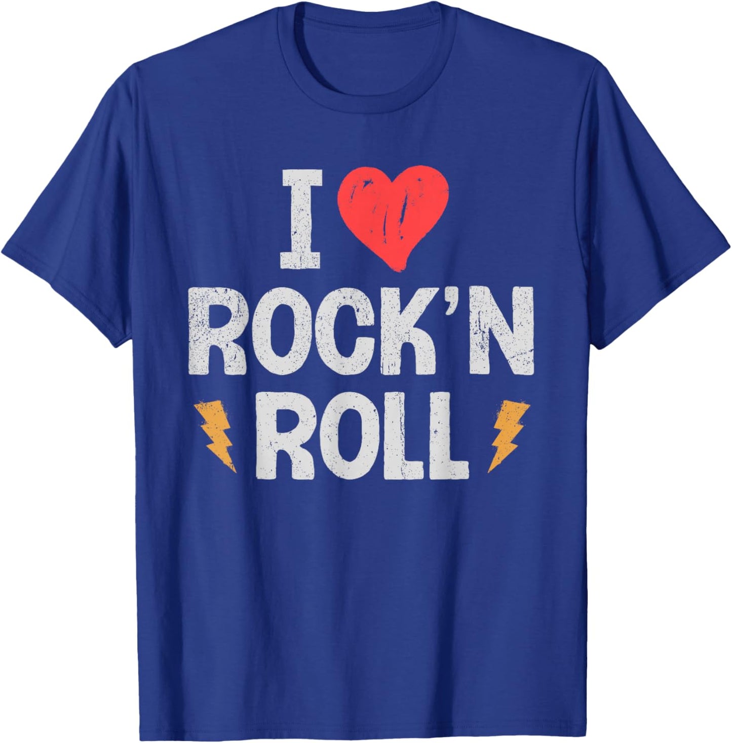 I Love Heart Rock N Roll Music Rock Music Women Kids T-Shirt - T-Shirt | Royal