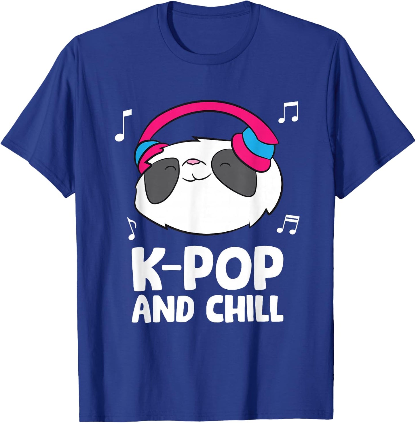 Funny K-Pop Music And Chill Panda Korean Music T-Shirt - T-Shirt | Royal