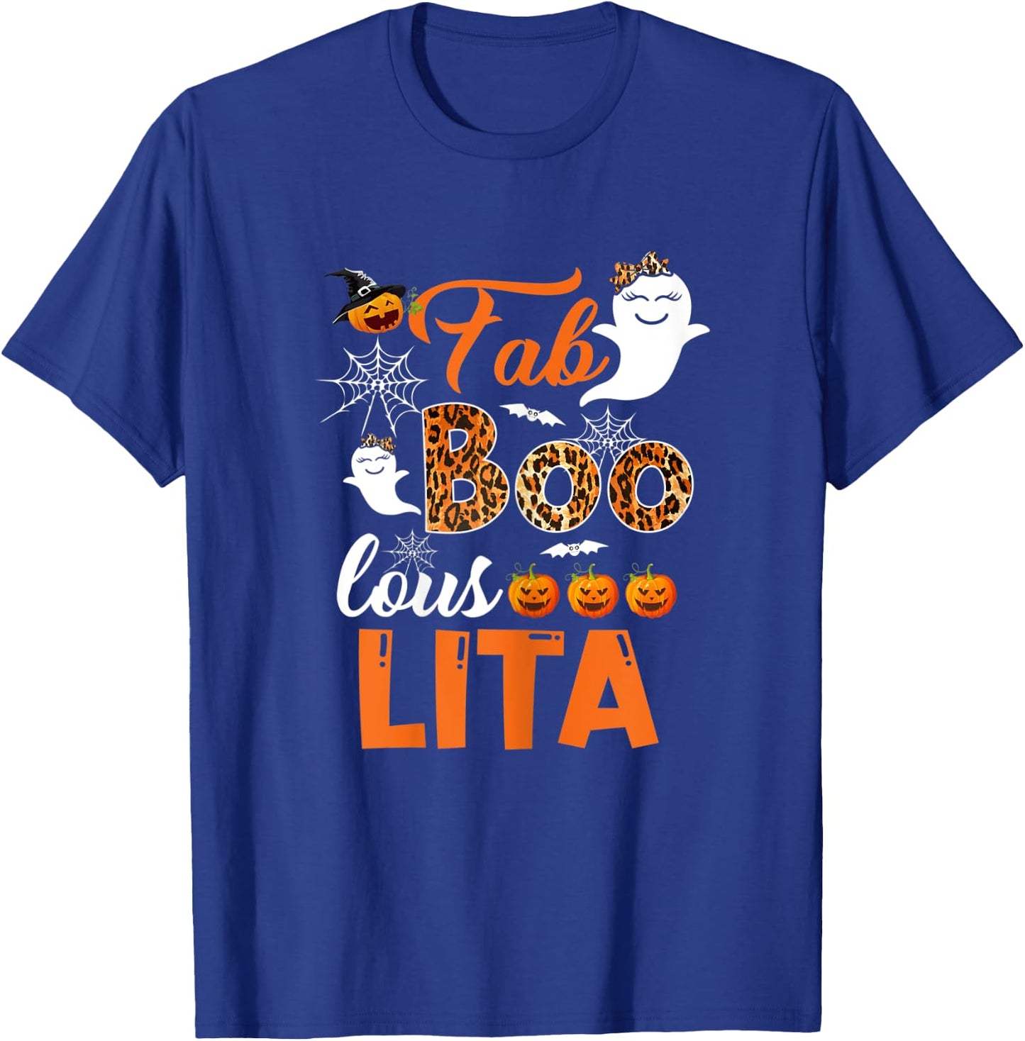 Leopard Fab Boo Lous Lita Spooky Lita Halloween Costume Gift T-Shirt - T-Shirt | Royal