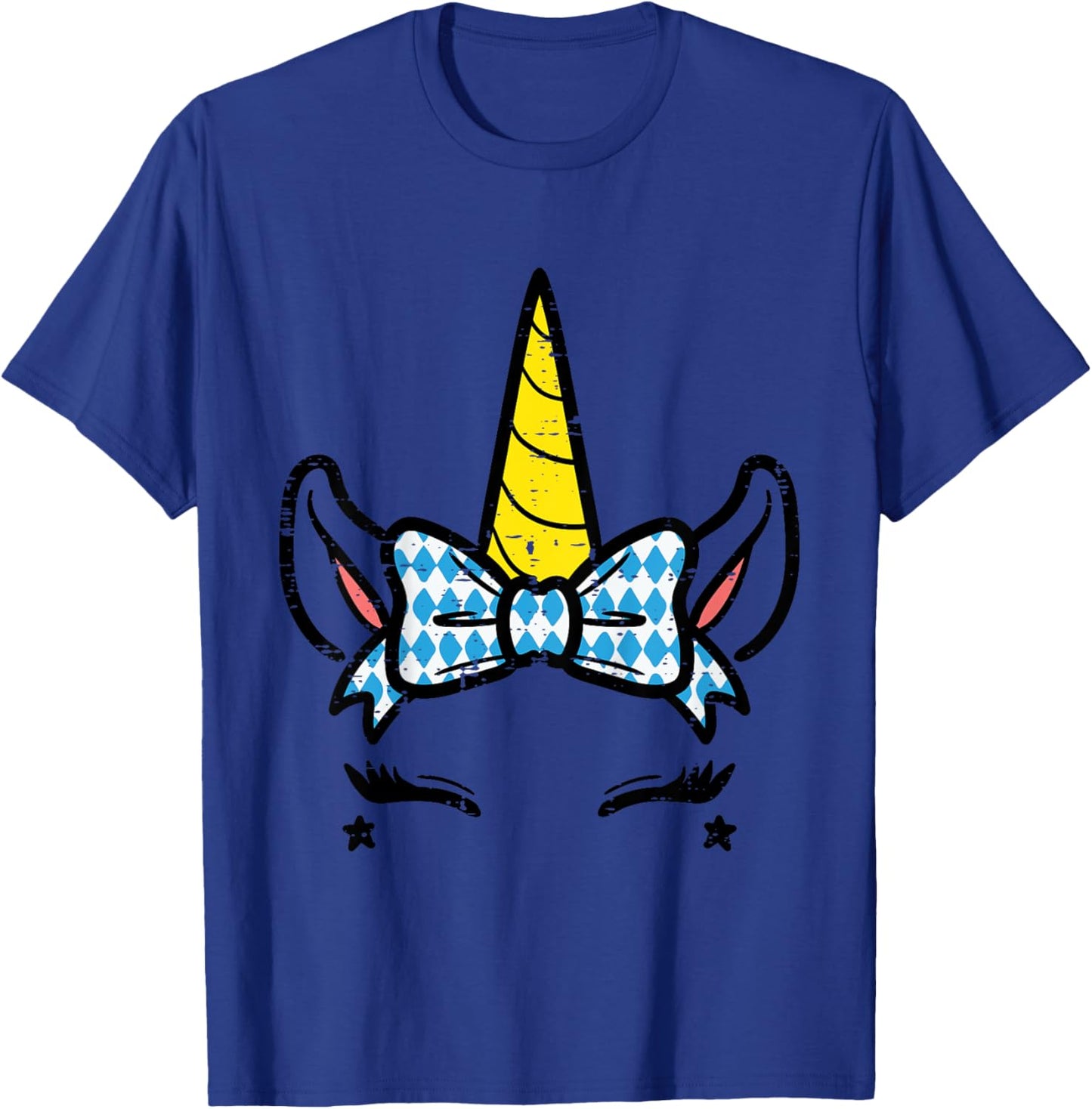 Bavarian Unicorn Face Cute Oktoberfest Toddler Girls Kids T-Shirt - T-Shirt | Royal