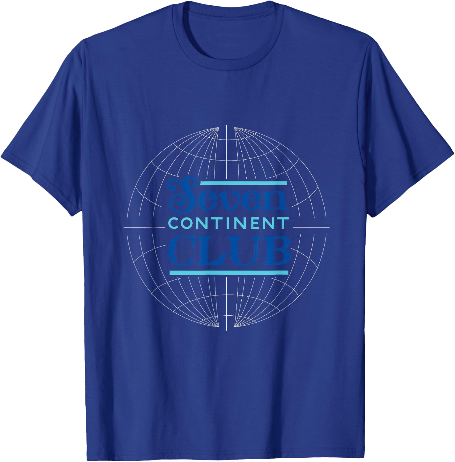 Seven Continent Club Blue T-Shirt - T-Shirt | Royal