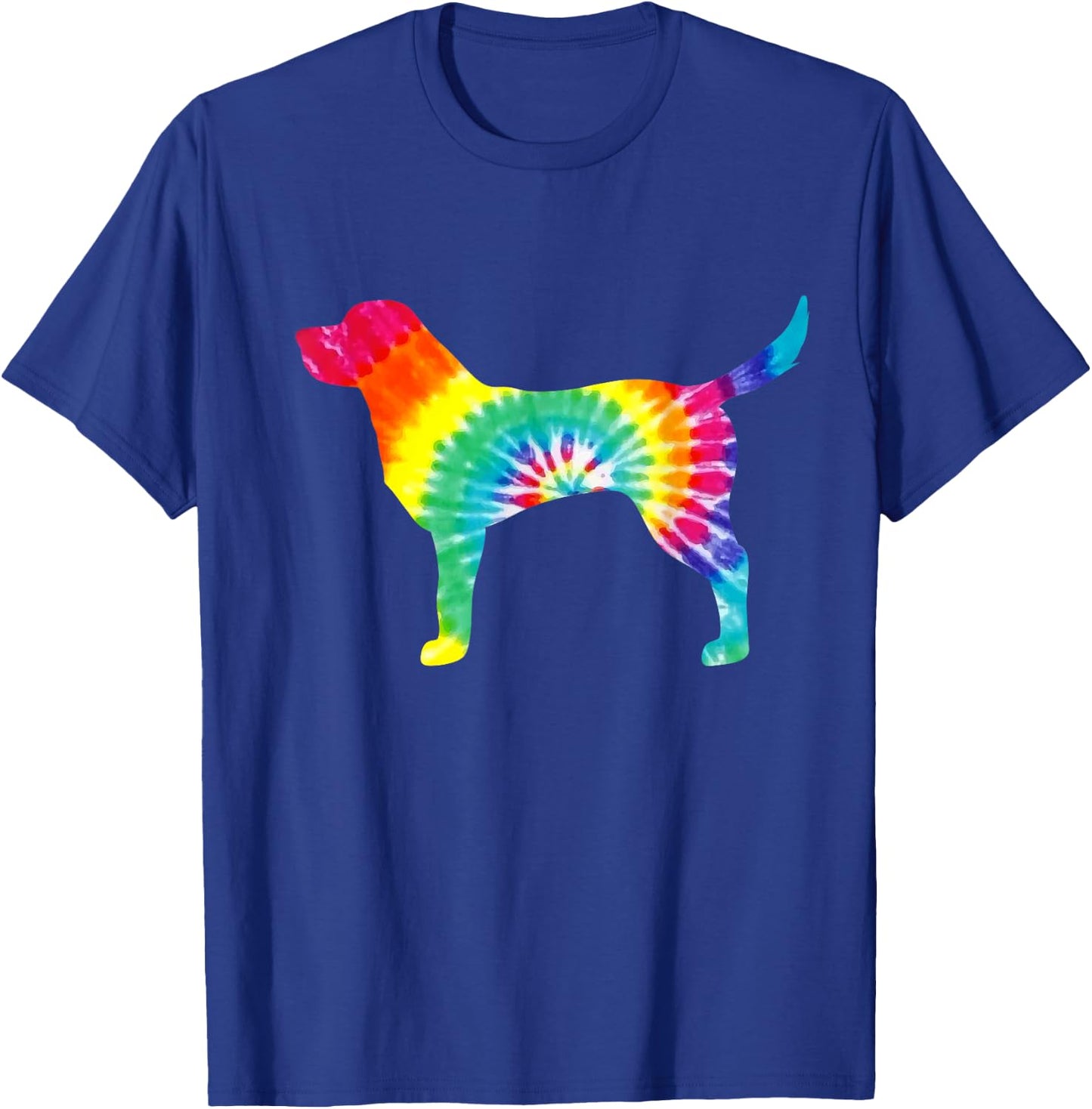 Tie Dye Dog Shirt Hippie Labrador Retro Puppy Gift T-Shirt - T-Shirt | Royal