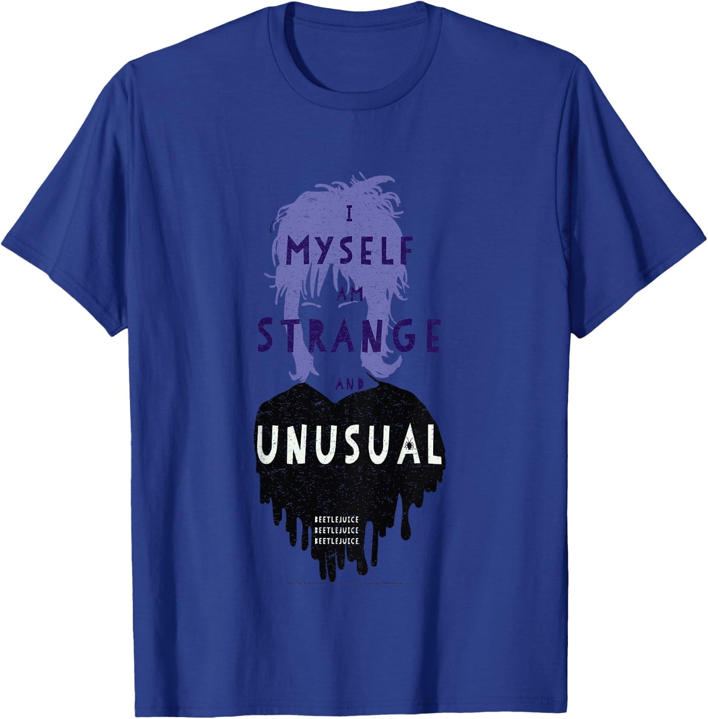 Kids Beetlejuice Lydia Strange And Unusual Text Poster T-Shirt - T-Shirt | Royal