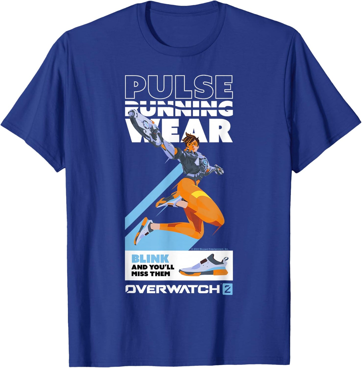Overwatch 2 Tracer Pulse Running Wear Poster T-Shirt - T-Shirt | Royal