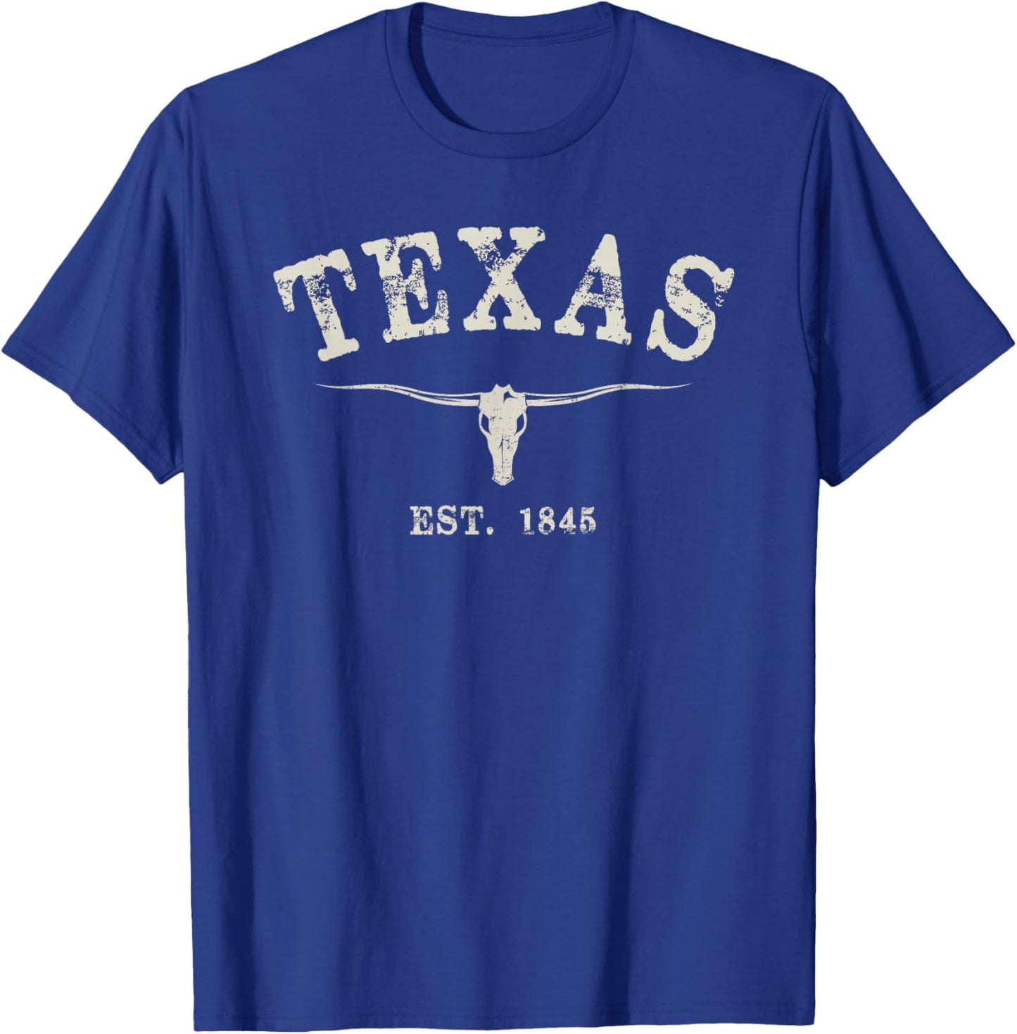 Distressed Texas State T-Shirt - T-Shirt | Royal