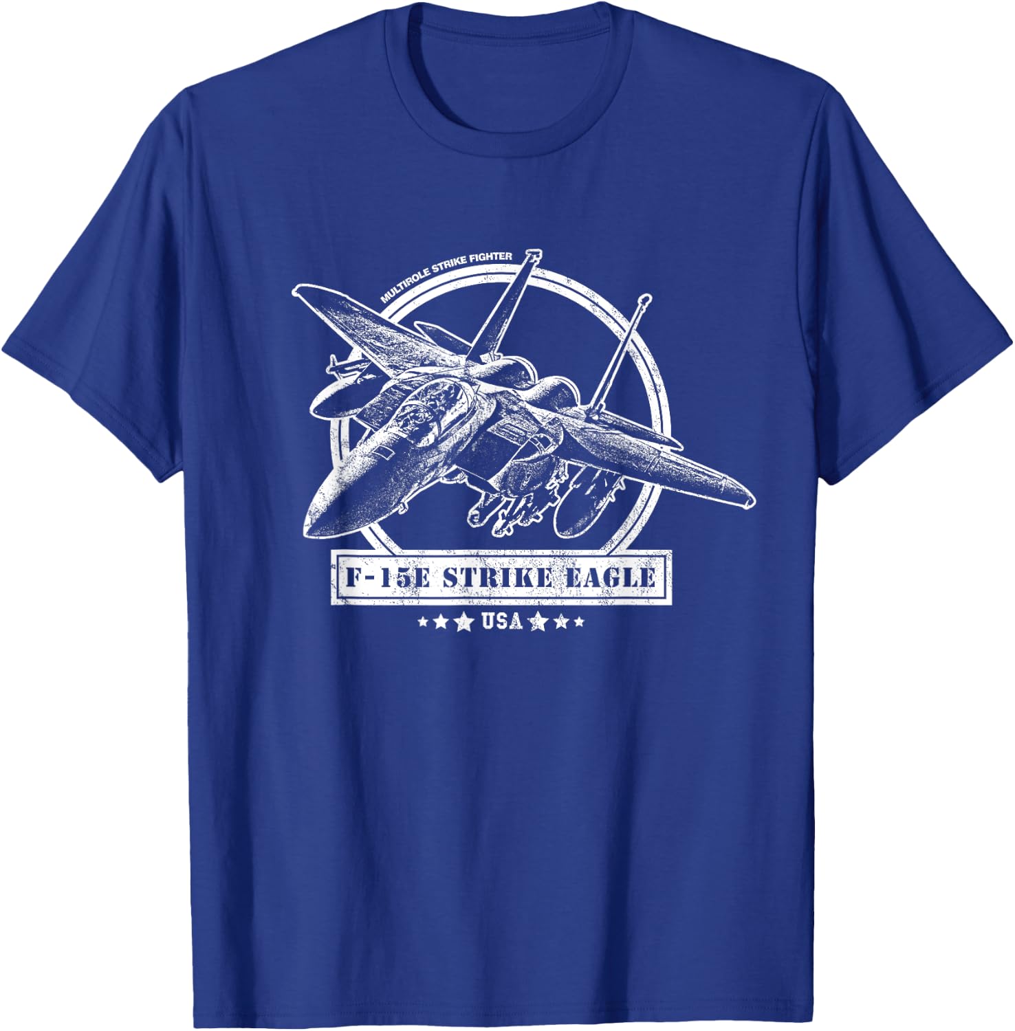 F-15E Strike Eagle Fighter Aircraft T-Shirt - T-Shirt | Royal