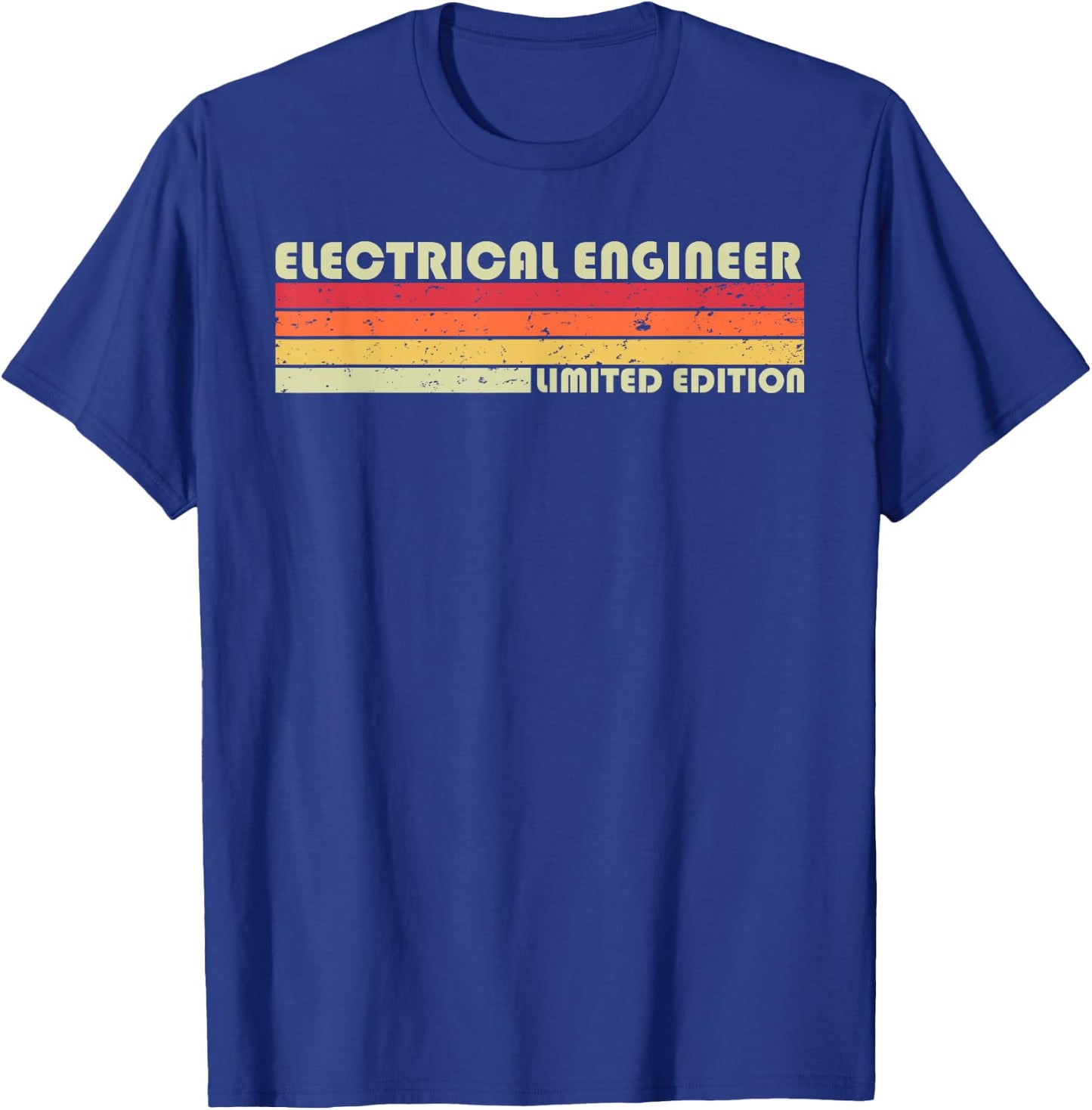 Personal Christmas Retro Vintage Graduation Gifts ELECTRICAL ENGINEER Funny Job Title Birthday Worker Idea -Adult Black Small T-Shirt - T-Shirt | Royal