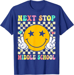 Next Stop Middle School Elementary School Graduation T-Shirt - T-Shirt | Royal