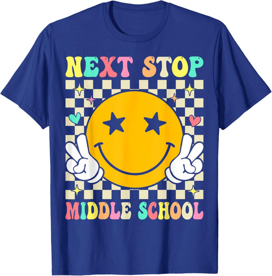 Next Stop Middle School Elementary School Graduation T-Shirt - T-Shirt | Royal