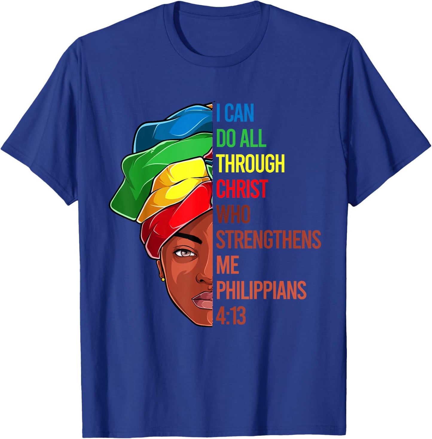 African American Apparel, Jesus Christian Black Women Girls T-Shirt - T-Shirt | Royal
