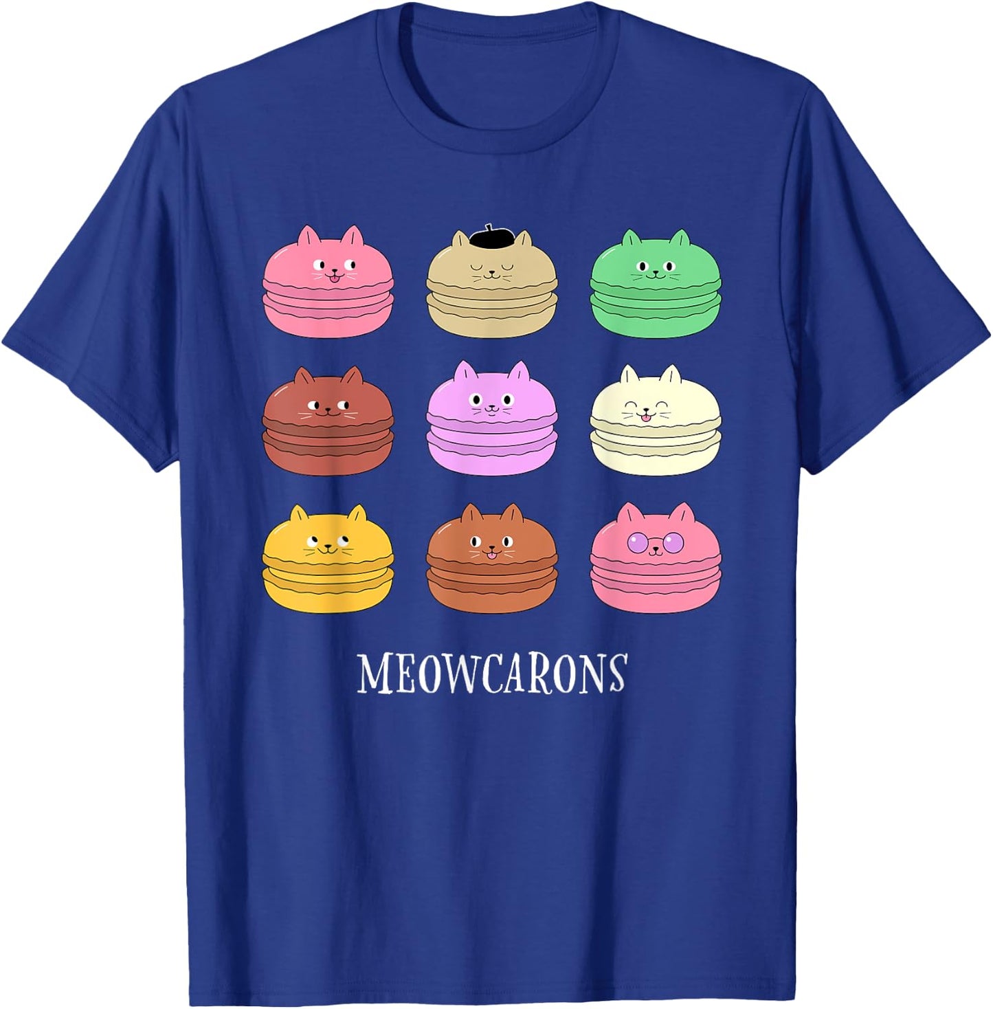 Cat Macarons "Meowcarons" - For Baking Girlfriend T-Shirt - T-Shirt | Royal