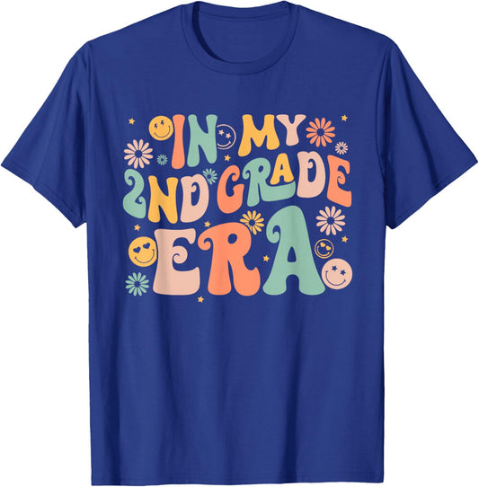 In My Second Grade Era Retro 2nd Grade Back to School T-Shirt - T-Shirt | Royal