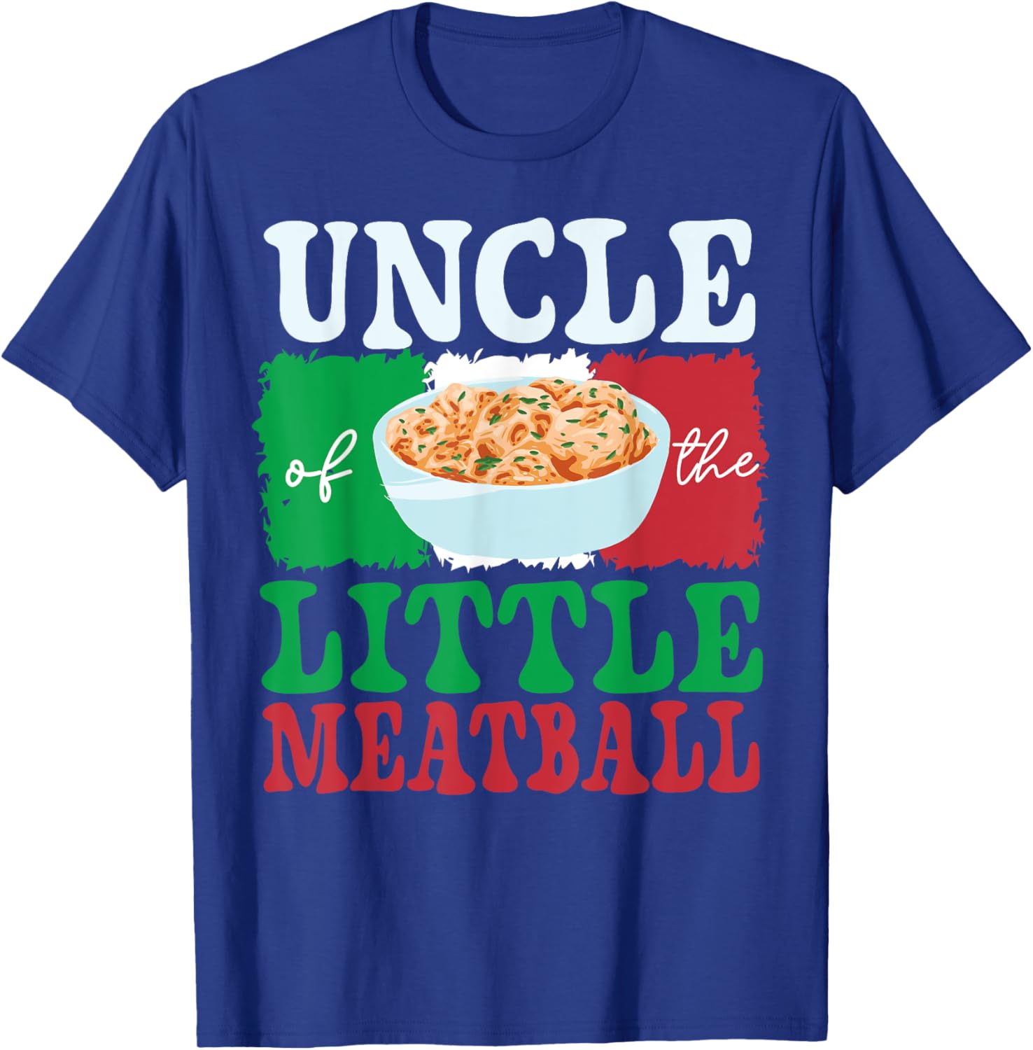Uncle of Little Meatball Italian Themed Birthday Matching T-Shirt - T-Shirt | Royal