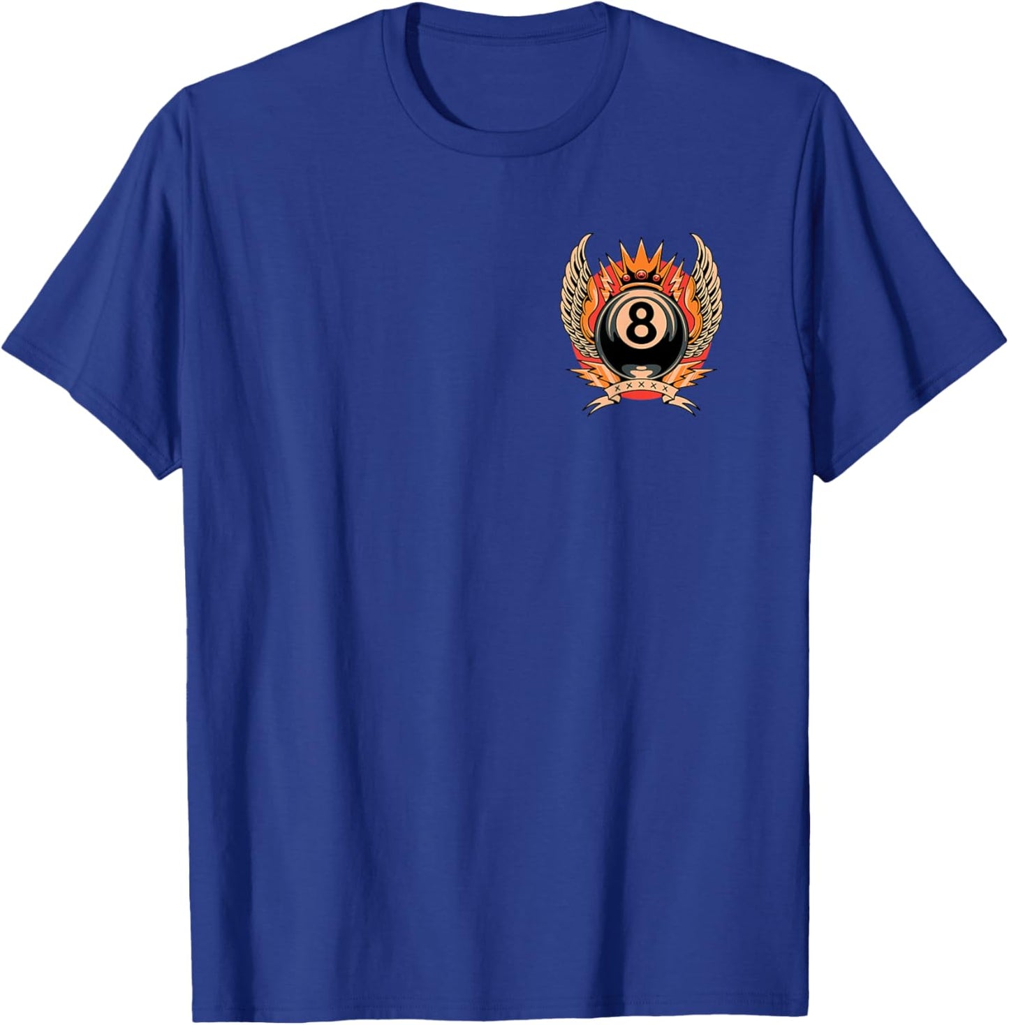 Lucky 8 Ball Traditional Old School Tattoo Flash T-Shirt - T-Shirt | Royal