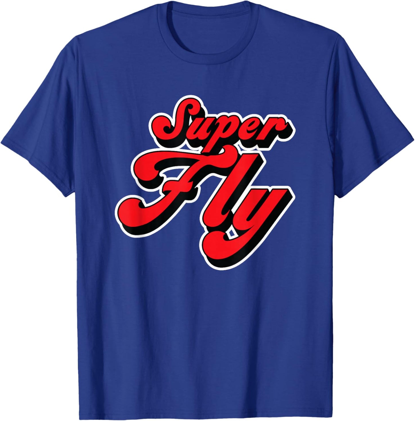 Groovy 1970s Hippie Hipster Super Fly T-Shirt - T-Shirt | Royal