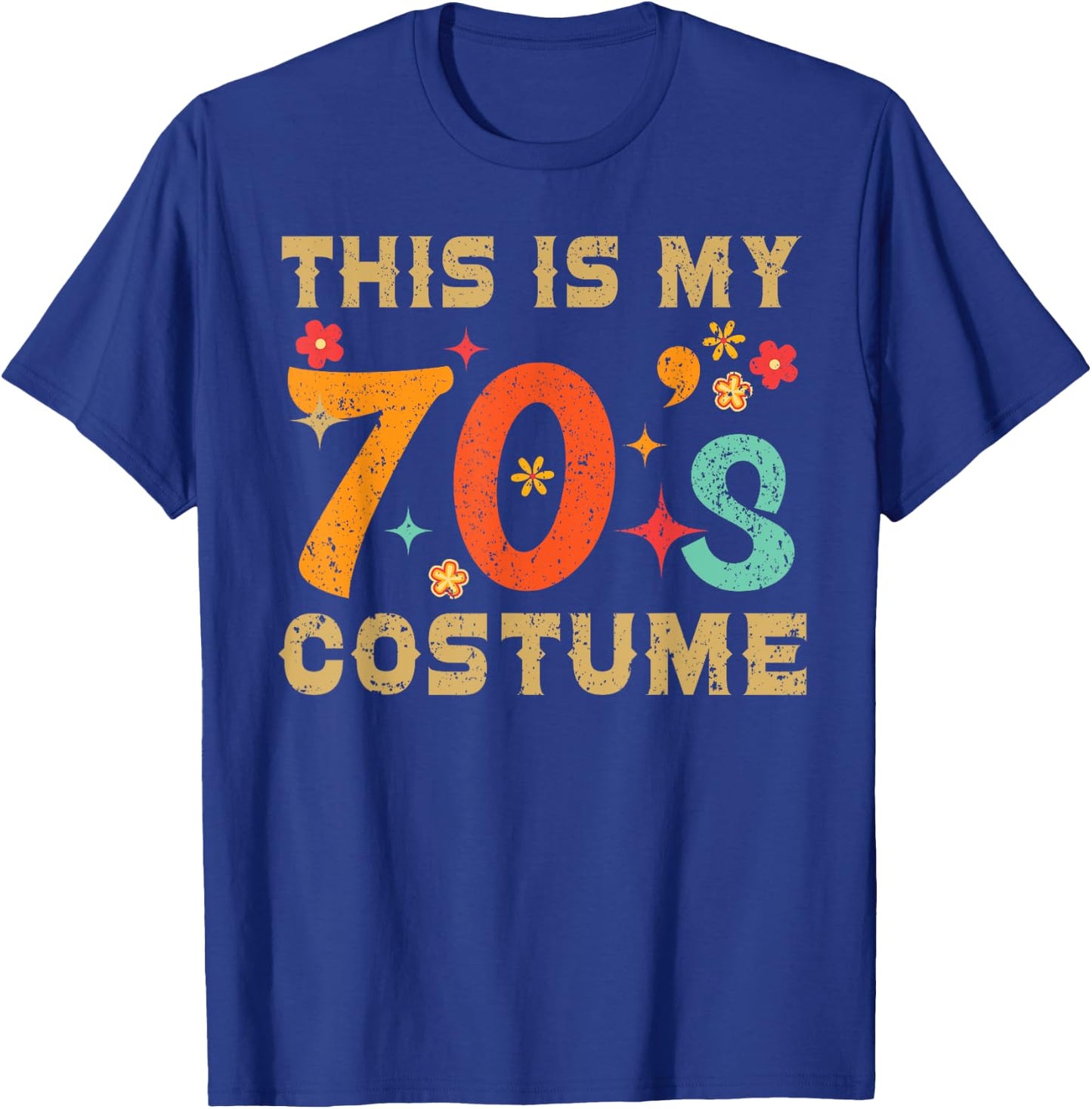 This Is My 70's Costume 1970s Seventies Theme Retro Party T-Shirt - T-Shirt | Royal