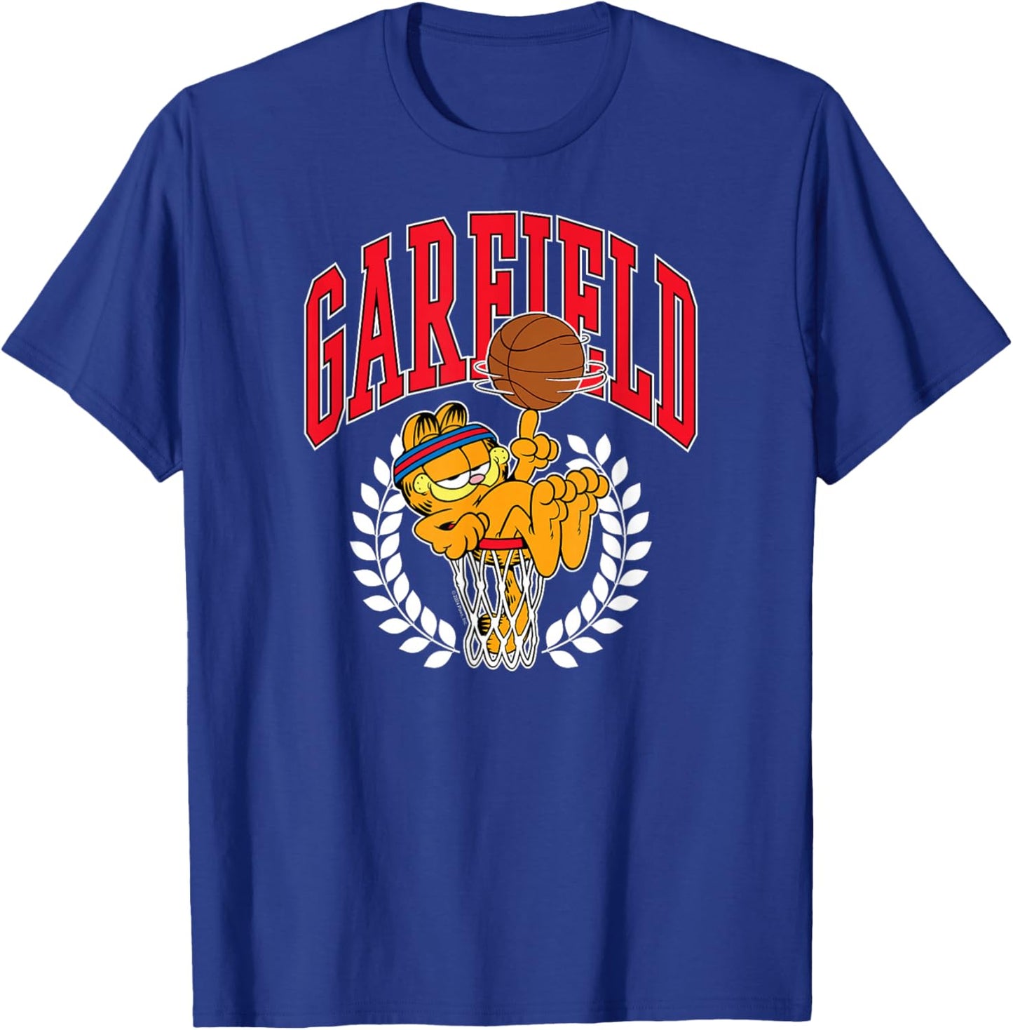 Garfield - Collegiate Basketball Hoop T-Shirt - T-Shirt | Royal