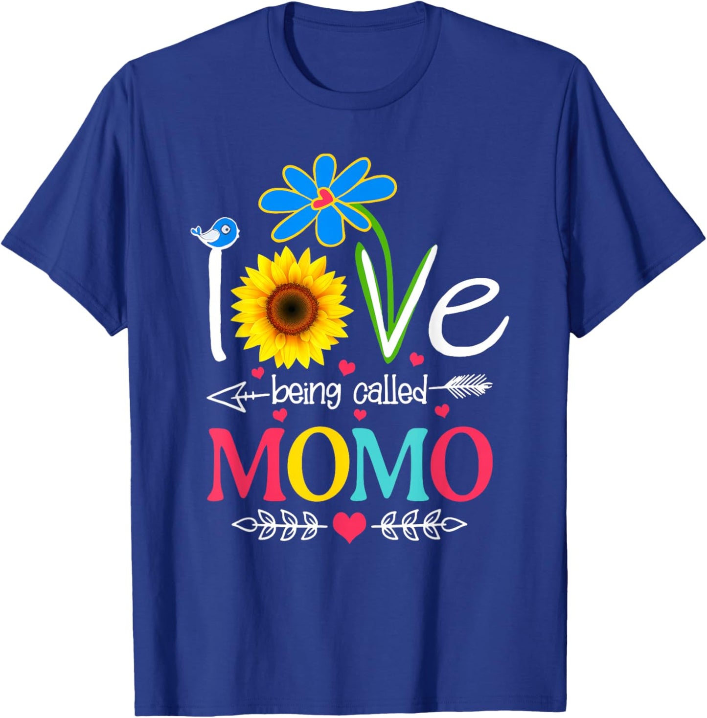 I Love Being Called Momo Shirt Funny Grandma Mother's Day T-Shirt - T-Shirt | Royal